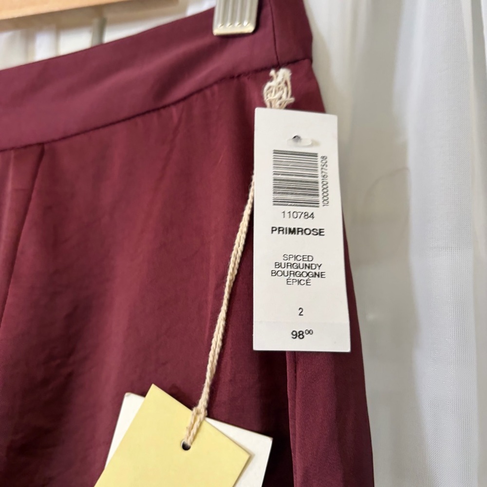 Aritzia Wilfred Satin Ruffle Wrap Skirt in Primrose Size 8 - Picture 4 of 7